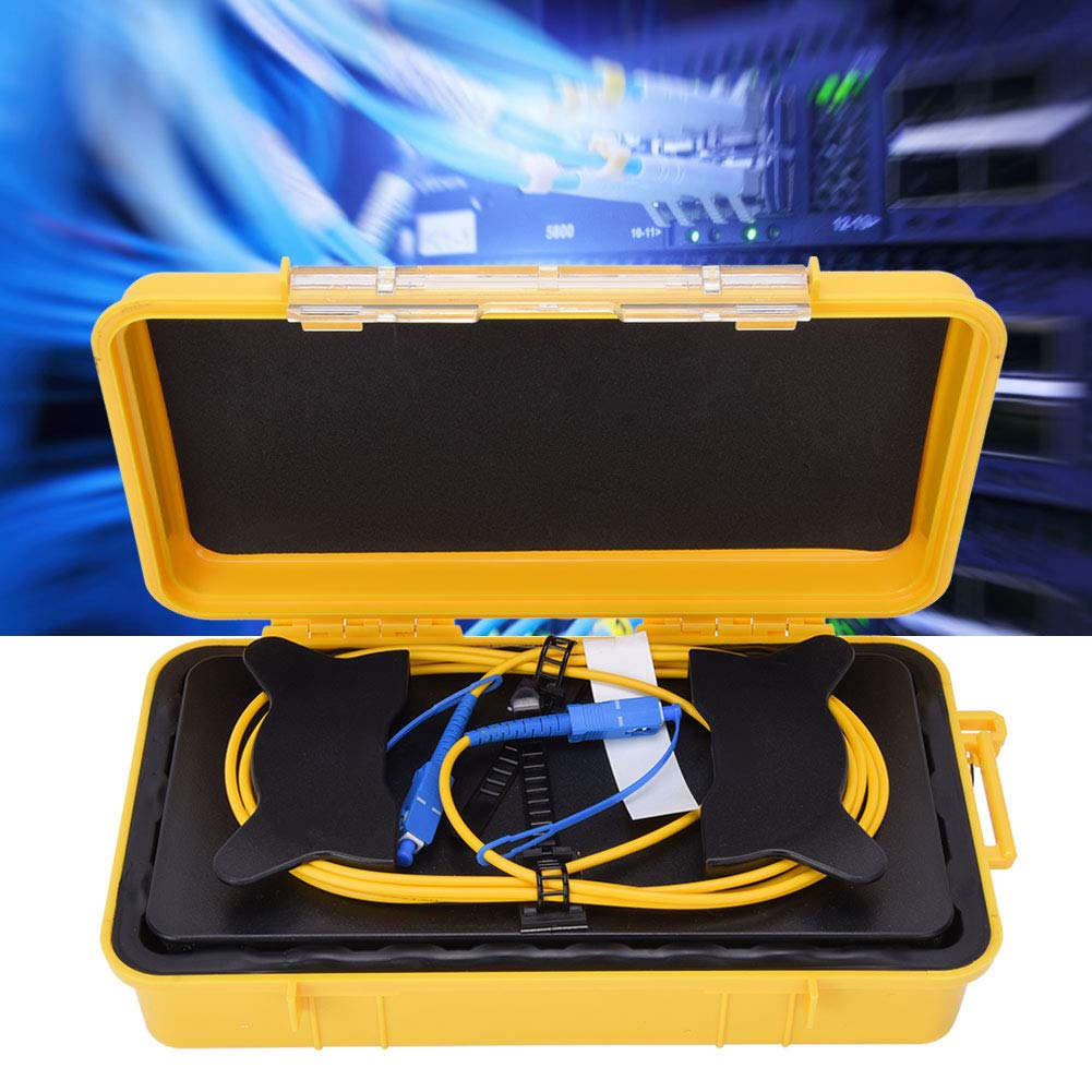 OTDR Launch Cable Dead Zone Kit, SC/UPC-SC/UPC Fiber Optic Launch Cable Single Mode 500M with Storage Box