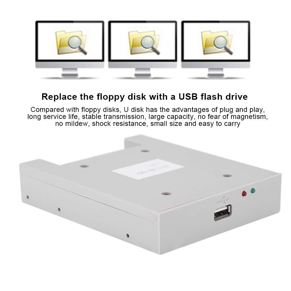 USB Floppy Emulator, 3.5" FDD UDD U144K 1.44MB USB SSD Floppy Drive Emulator for Industrial Controllers