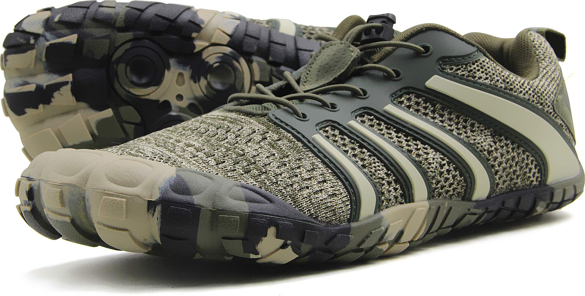 Oranginer Men's Barefoot Shoes Lightweight Athletic Trail Running Shoes Men Camouflage Size 10