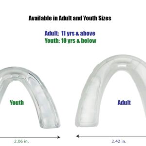 COOLLO SPORTS Boil and Bite Mouth Guard (Youth & Adult) SA Custom Fit Sport Mouthpiece for Basketball, Karate, Martial Arts, Wrestling, MMA (Free Case Included!) (Adult - Ages 11 & Above, 1-Pack)