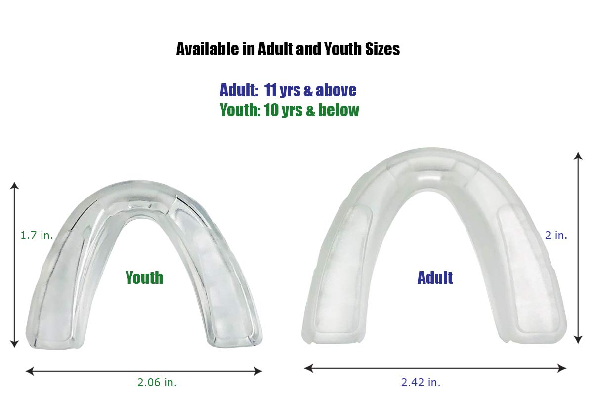 COOLLO SPORTS Boil and Bite Mouth Guard (Youth & Adult) SA Custom Fit Sport Mouthpiece for Basketball, Karate, Martial Arts, Wrestling, MMA (Free Case Included!) (Adult - Ages 11 & Above, 1-Pack)