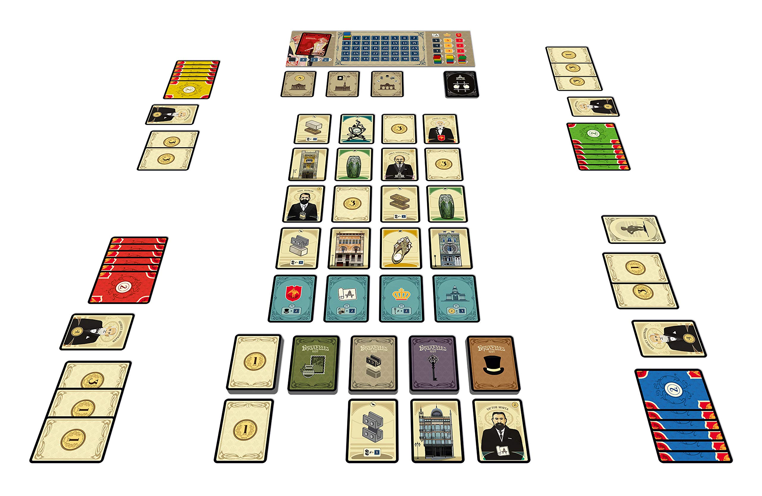 Geek Attitude: Burxelles 1897, Board Game, Sequel to Bruxelles 1893, 2 to 4 Players, 45-60 Minute Play Time, For Ages 10 and up