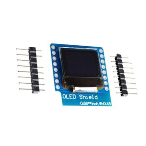 gump's grocery oled shield for wemos d1 mini 0.66" inch 64x48 iic i2c for arduino compatible