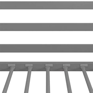 DHP Mabel Twin Metal Junior Loft Bed in Silver