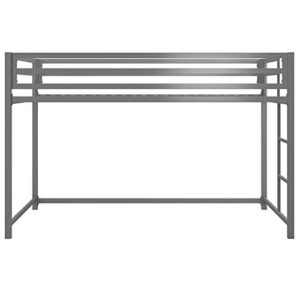 DHP Mabel Twin Metal Junior Loft Bed in Silver