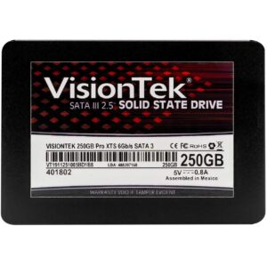 VisionTek PRO XTS 7mm 2.5 Inch SATA III SSD - 250GB - Desktops, Laptops, Mac Systems