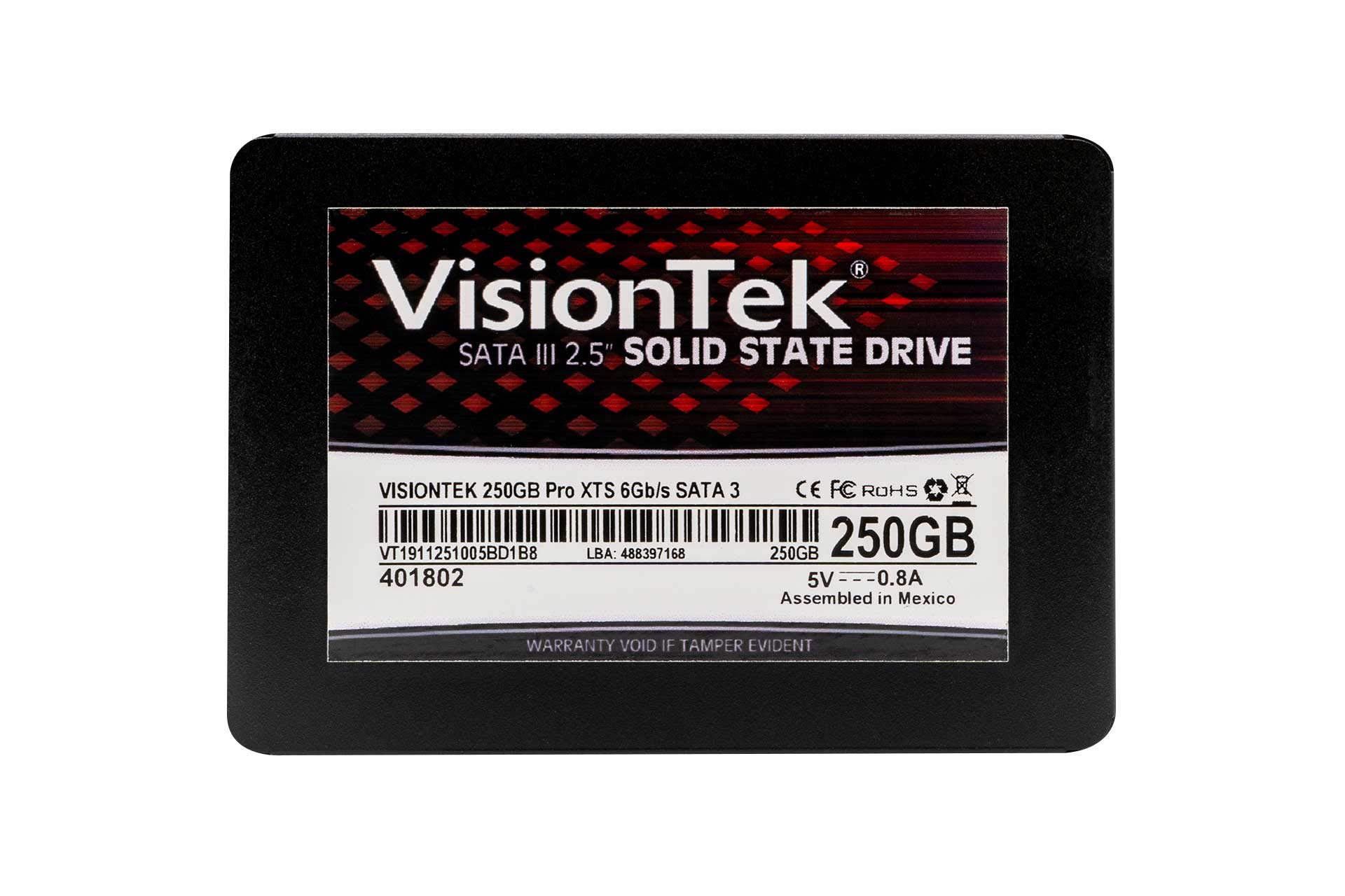 VisionTek PRO XTS 7mm 2.5 Inch SATA III SSD - 250GB - Desktops, Laptops, Mac Systems