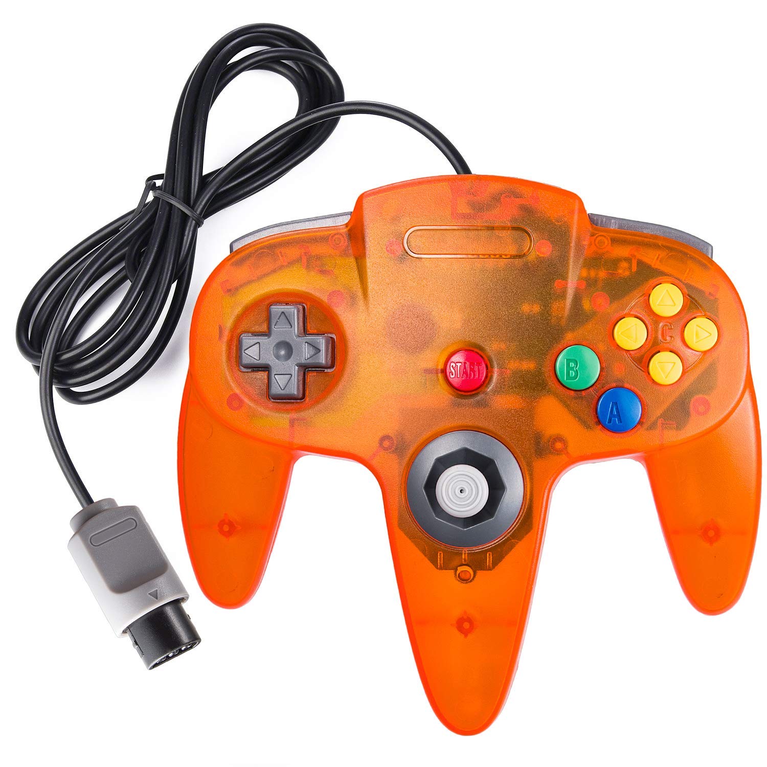 miadore Classic N64 Controller Joystick Remote for N64 Video Game System N64 Console-Clear Orange