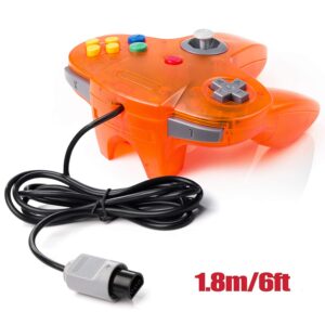 miadore Classic N64 Controller Joystick Remote for N64 Video Game System N64 Console-Clear Orange