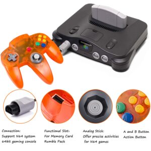 miadore Classic N64 Controller Joystick Remote for N64 Video Game System N64 Console-Clear Orange