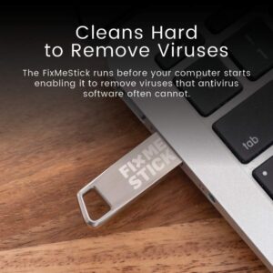 FixMeStick Computer Virus Removal Stick for Apple Macs - Unlimited Use on Up to 5 Apple Laptops or Desktops for 2 Years - Works with Your Antivirus