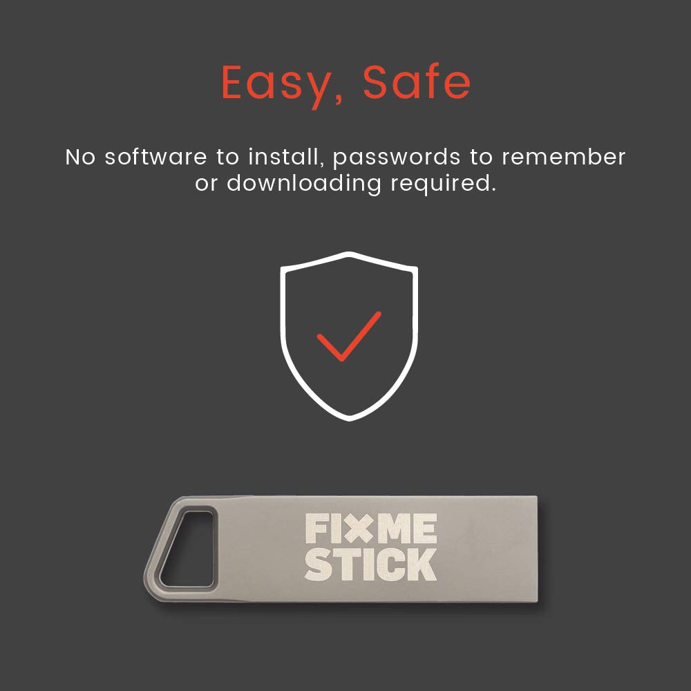 FixMeStick Computer Virus Removal Stick for Apple Macs - Unlimited Use on Up to 5 Apple Laptops or Desktops for 2 Years - Works with Your Antivirus