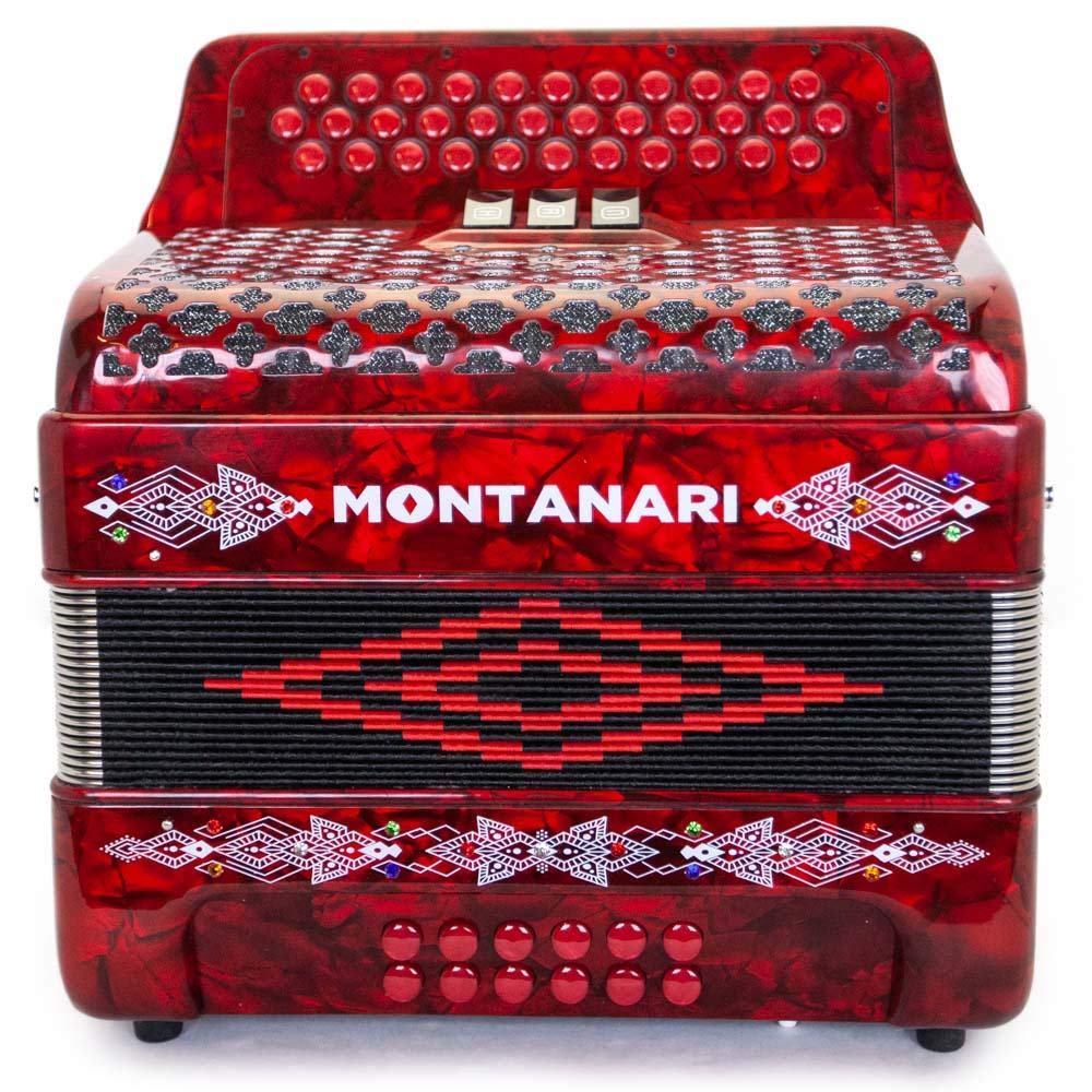 Montanari 3412 3S Accordion EAD Red Accordion