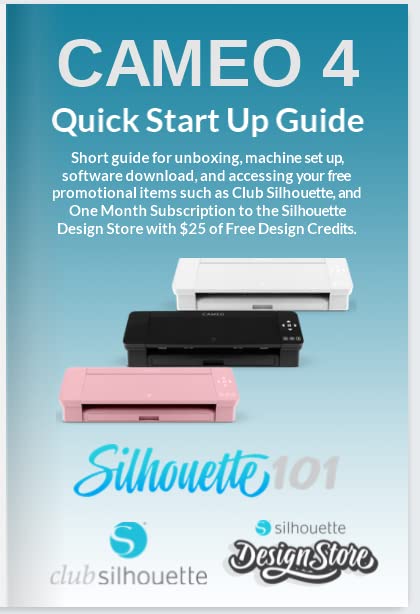 Silhouette Cameo 4 Extras Bundle with Extra AutoBlade, Tool Kit, Cutting mat and PixScan. Silhouette Handbook,10 Extra Designs - Black Edition