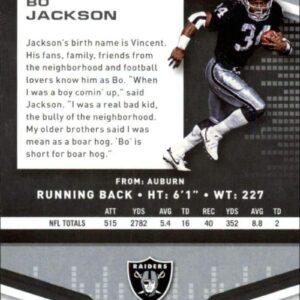 2019 Playoff Football #96 Bo Jackson Los Angeles Raiders Official Panini NFL Trading Card