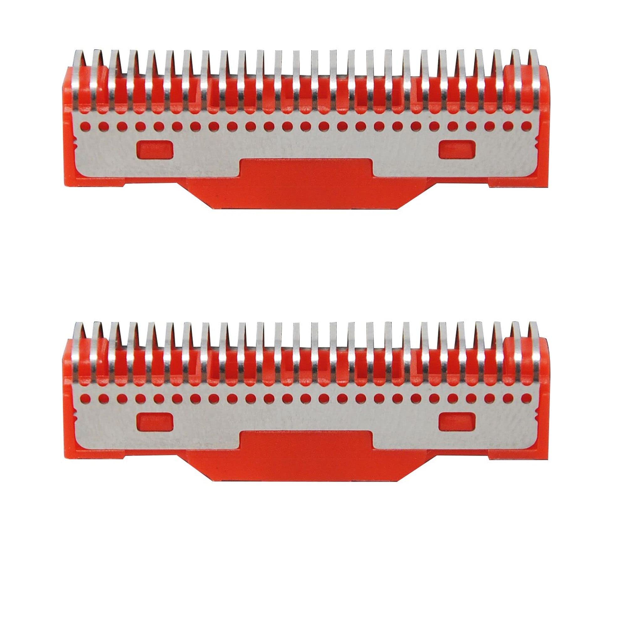 GAMMA+ Replacement Set of 2 Red Forged Cutter Blades fits Gamma+ Absolute Zero and Prodigy Foil Shavers