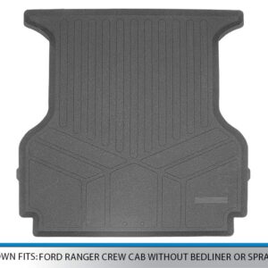 SMARTLINER K0410 Truck Rugged Bed Mat Liner for 2019-2021 Ford Ranger Crew Cab