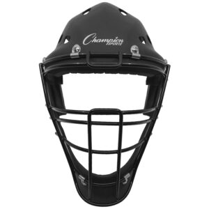 champion sports hockey style catcher's helmet mask - adult/youth sizes - high-impact abs construction catcher's mask - ventilation holes - foam liner - adjustable - reinforced cage - nocsae® and sei