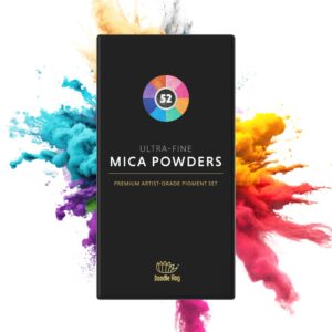 chameleon mica powder for epoxy resin - 52 colors set - 0.10 oz (3gr) - mica pigment for resin art, soap making, epoxy, slime & candle dye - mica powder, lip gloss, eye shadow