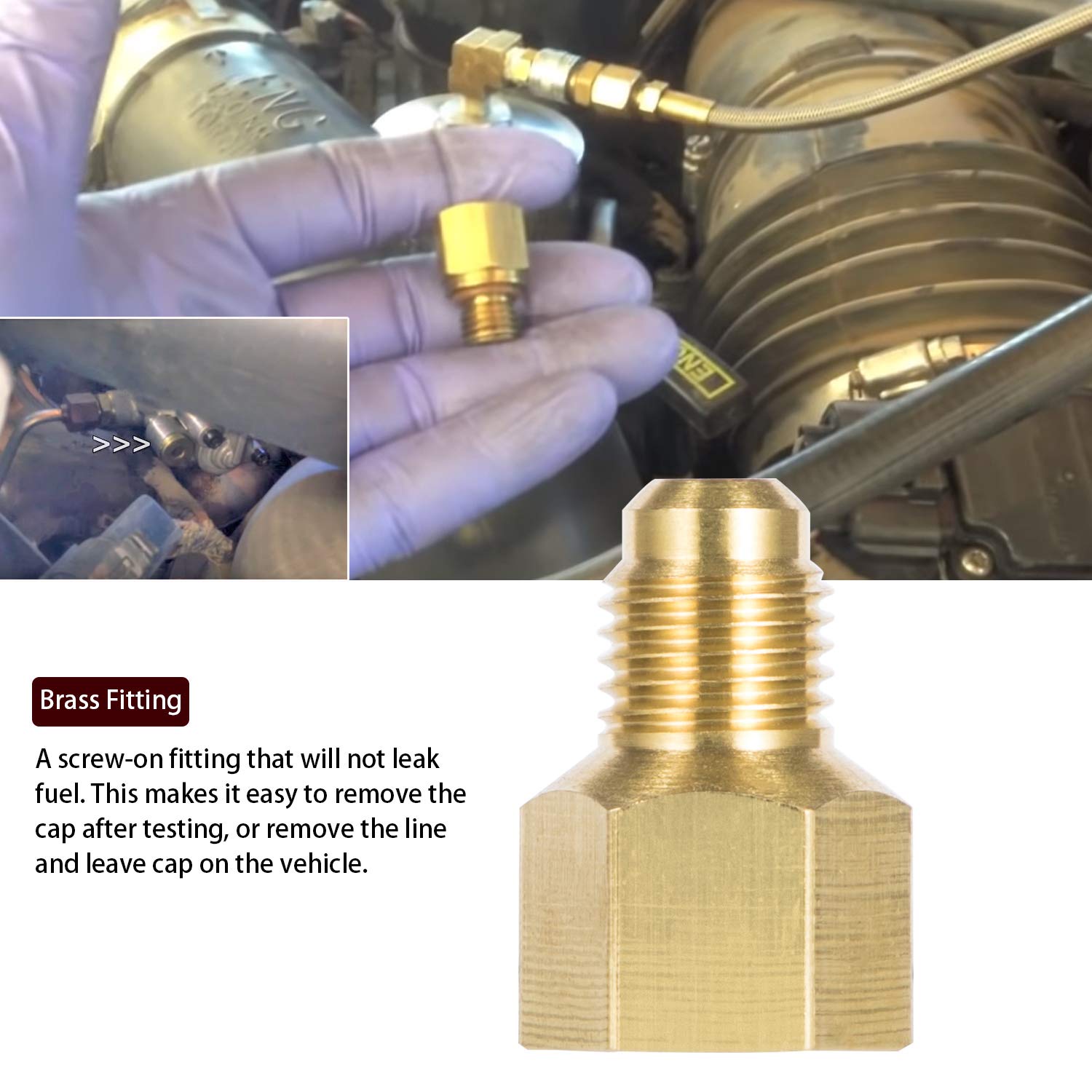 E-cowlboy Fuel Pressure Test Kit for 2003-2007 Ford 6.0L fit for Powerstroke Diesel F-Series(F250 F350 F450 F550), E-Series