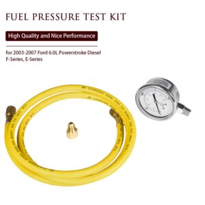 E-cowlboy Fuel Pressure Test Kit for 2003-2007 Ford 6.0L fit for Powerstroke Diesel F-Series(F250 F350 F450 F550), E-Series