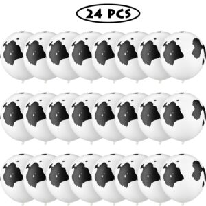 Gejoy Cow Balloons Latex Balloons Funny Print Cow Balloons for Birthday Party Supplies Decorations (24 Pieces)