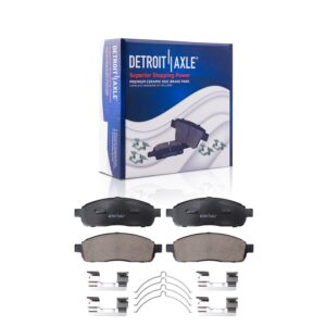 Detroit Axle - Brake Pads for 2004-2008 Ford F-150 Lincoln Mark LT, Ceramic Brake Pads w/Hardware Front & Rear 2005 2006 2007 Replacement Brakes