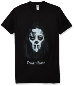 harry potter men's death eater short sleeve tee shirt, black, large