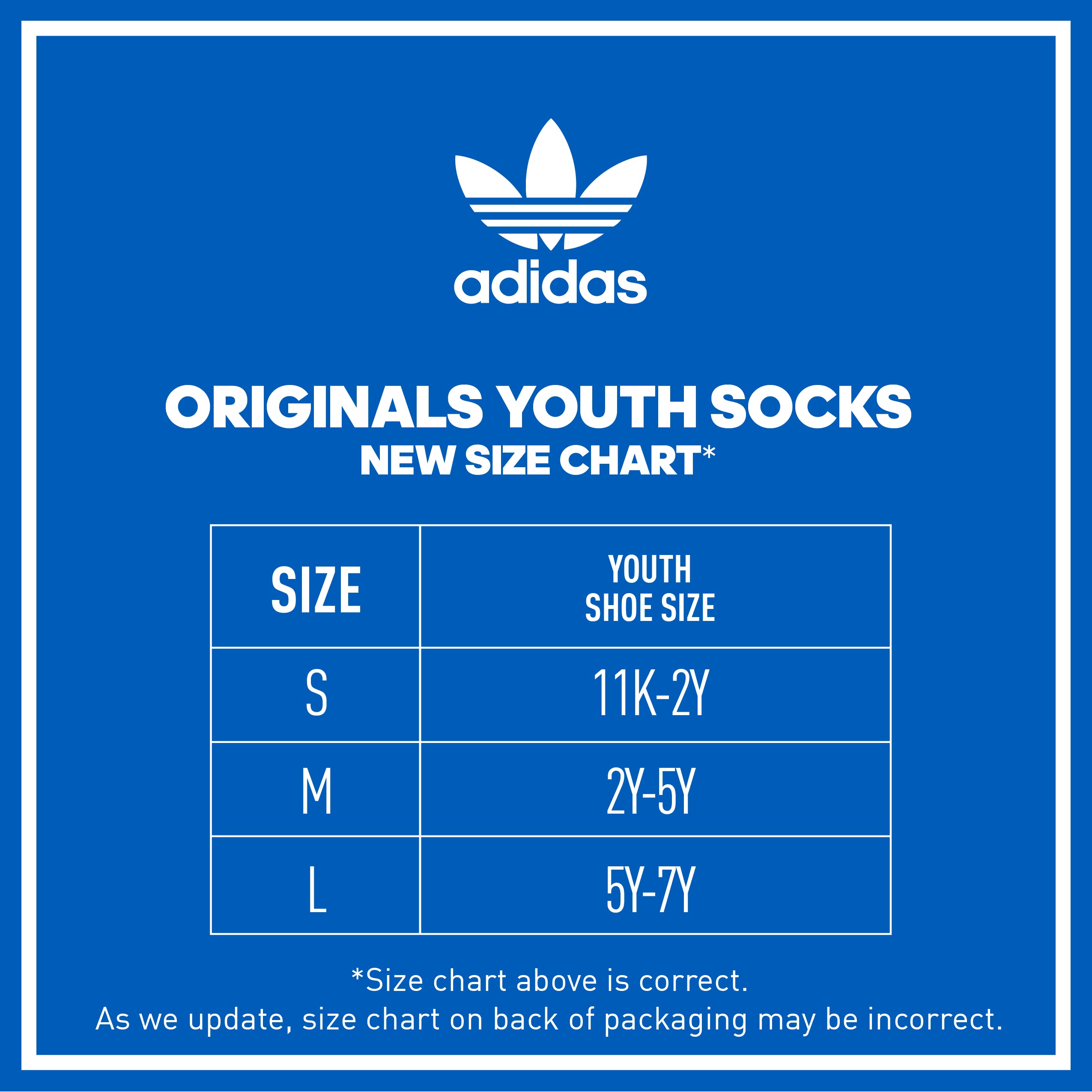 adidas Originals Kids-Boy's/Girl's Trefoil Cushioned Quarter Socks (6-Pair), White/Black, Large