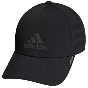 adidas mens gameday 3 structured stretch fit baseball cap, black, small-medium us