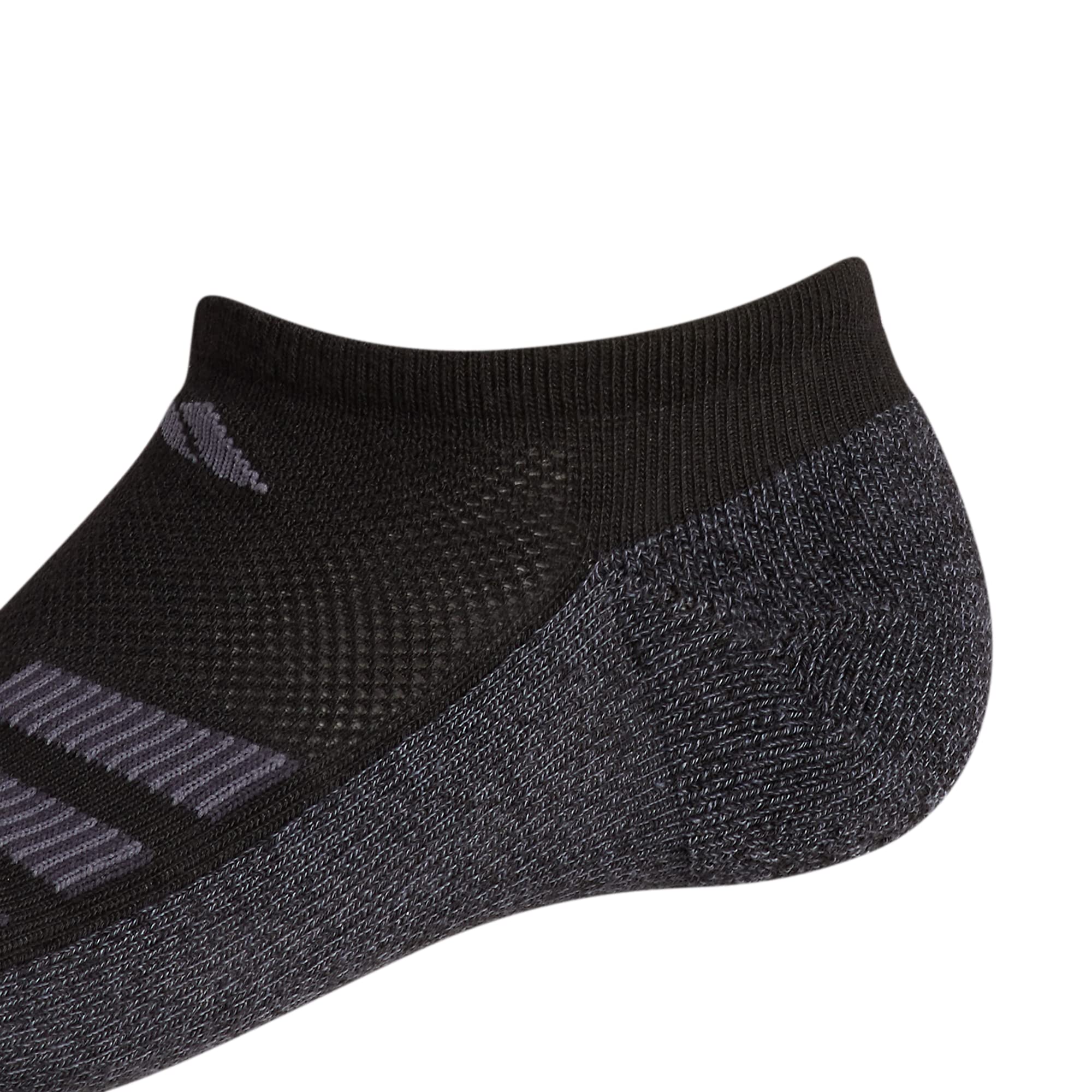 adidas Kids-boy's/Girl's Cushioned Angle Stripe (6-pair) No Show Sock, Black/Onix Grey/Night Grey, Large US