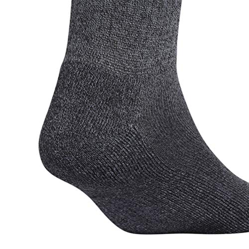 adidas Men's Athletic Cushioned Crew Socks with Arch Compression for a Secure fit (6-Pair), Black-OnixMarl/Black/Onix, Large