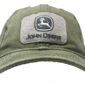 John Deere Patch Logo Olive Green Twill Canvas Hat