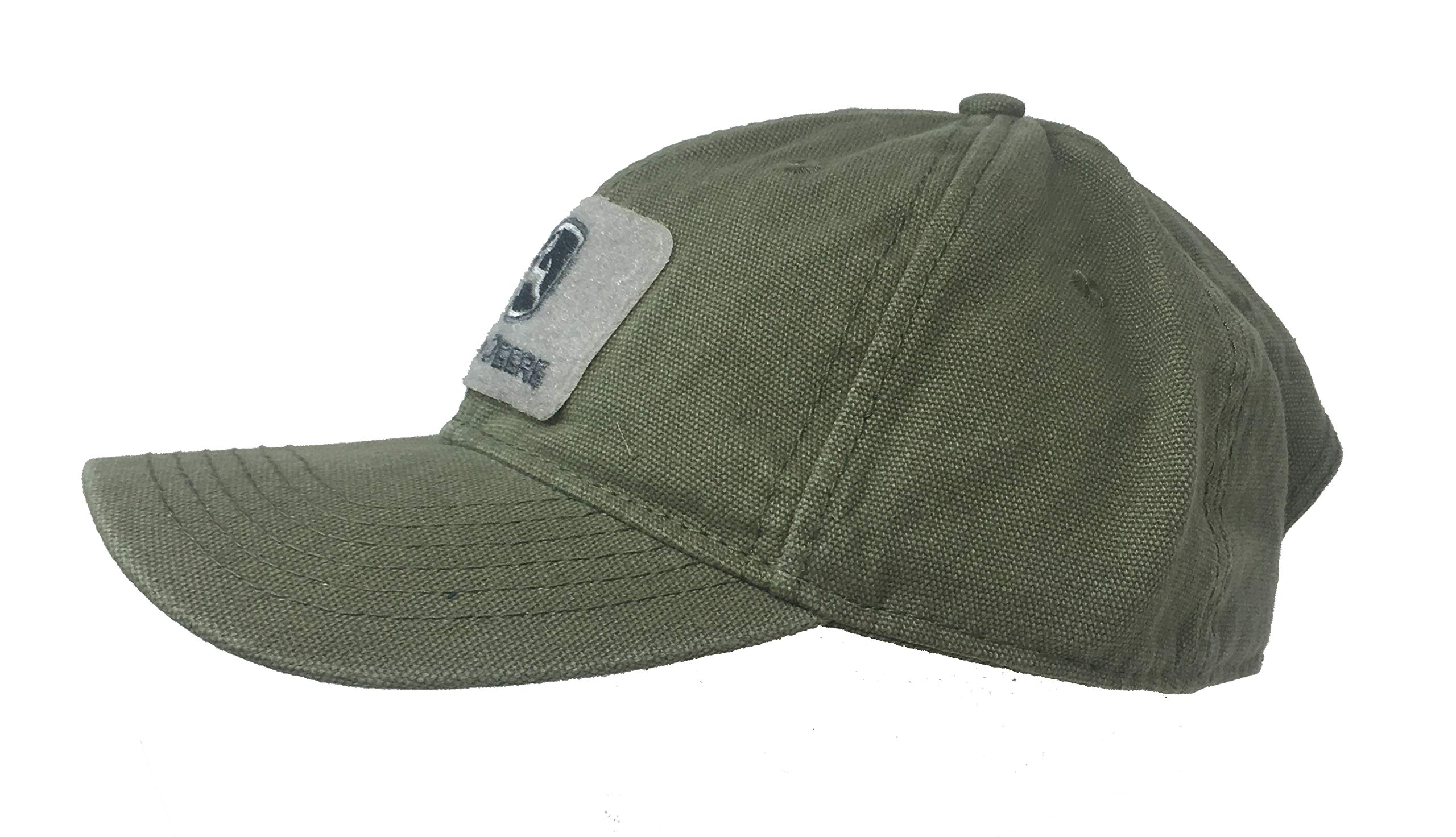 John Deere Patch Logo Olive Green Twill Canvas Hat