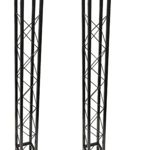 (2) Black 7.2 ft DJ Lighting Truss Light Weight Dual Totem System Trussing Tower