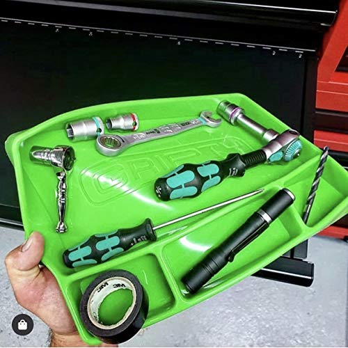 Gripty | PREMIUM Silicone Tool Tray | Flexible | Multi Purpose Mat | Portable Tool Box Organizer | No Magnets | Easy Clean Up | (Medium-ORIGINAL Green)