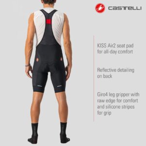 Castelli Men's Competizione Bibshort for Road and Gravel Biking l Cycling - Black - Small