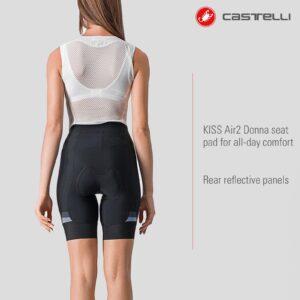 Castelli Women’s Prima Short for Road and Gravel Biking I Cycling - Black/Dark Gray - Medium