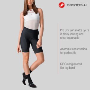 Castelli Women’s Prima Short for Road and Gravel Biking I Cycling - Black/Dark Gray - Medium