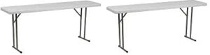 flash furniture 6-foot granite white plastic folding training table (2-(pack))