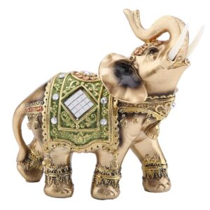 Jarchii Feng Shui Elephant Statue, Retro Figurines Collectible Wealth Lucky Elephant Sculpture Perfect for Home Decor Office Decoration Gift（s M L）(#1)