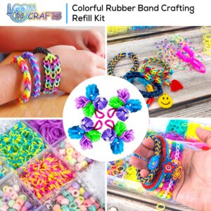 11,900+ Rubber Band Bracelet Kit -11,000 Loom Bands in 28 Colors with Accessories - Loom Bracelet Kit, Portable Gift Set of Rubber Band Bracelet Making Kit for Endless Creativity