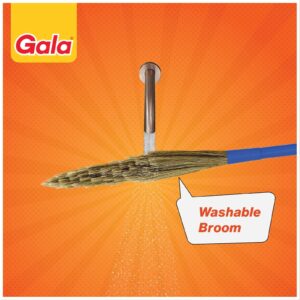 Gala No Dust Floor Broom- (Freedom from New Broom Dust- Bhusa) 2-in-1 - with Extendable Handle (1)