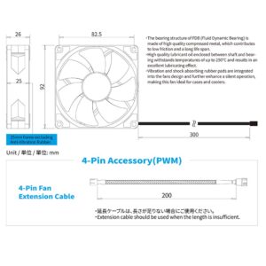 Scythe Kaze Flex 92mm Fan, PWM 300-2300RPM, Quiet Case/CPU Cooler Fan, Single Pack