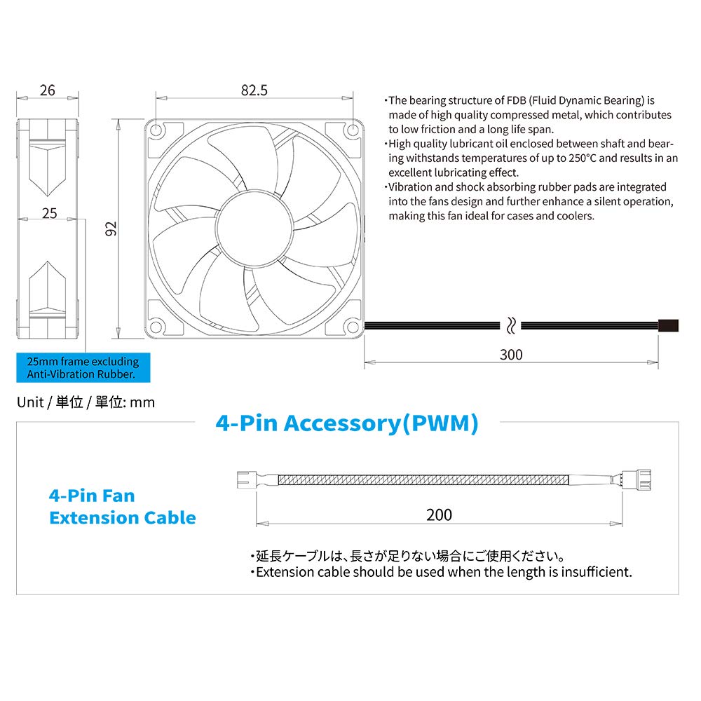 Scythe Kaze Flex 92mm Fan, PWM 300-2300RPM, Quiet Case/CPU Cooler Fan, Single Pack