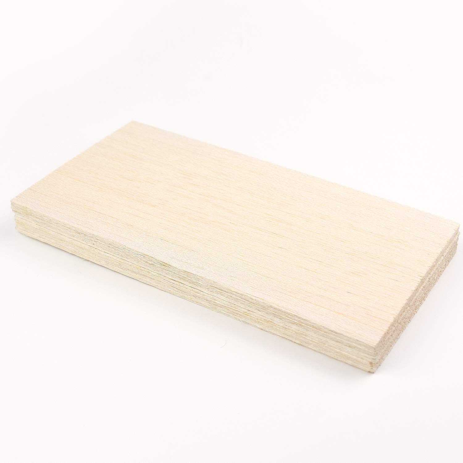 10 Pack Balsa Wood Sheets, Natural Unfinished Wood for House Aircraft Ship Boat DIY Wooden Plate Model, School Projects, Craft Project 100x200x1.5mm