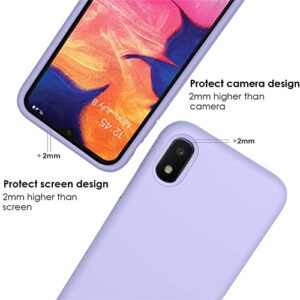 Vinve Liquid Silicone Case for Samsung Galaxy A10e, Gel Rubber Full Body Protection Shockproof Cover Slim Fit Case Drop Protection Case (Purple.)