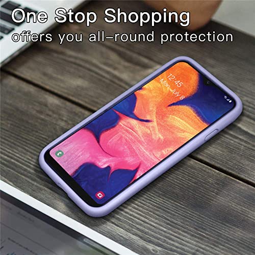 Vinve Liquid Silicone Case for Samsung Galaxy A10e, Gel Rubber Full Body Protection Shockproof Cover Slim Fit Case Drop Protection Case (Purple.)