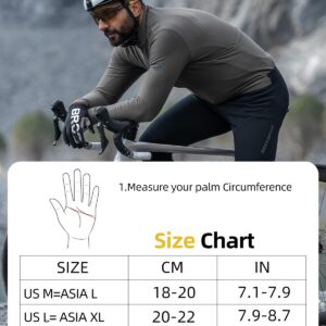 ROCKBROS Cycling Gloves Motocycle Mountain Bike Gloves Full Finger Biking Gloves for Men Bicycle Gloves