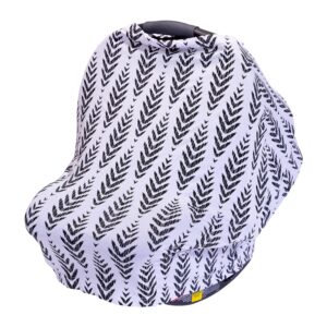 j.l. childress 4-in-1 multi-use cover - stretchy car seat canopy and privacy cover, breastfeeding nursing cover, feathers